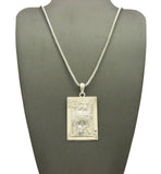 Polished Poker King Of Hearts Pendant w/ 24" Necklace in Gold-Tone