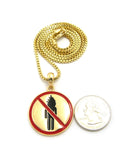 Solid Polished Rapper Music Video Monster Logo Pendant w/ 24" Chain Necklace