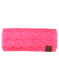 C.C Soft Stretch Winter Warm Cable Knit Fuzzy Lined Ear Warmer Headband