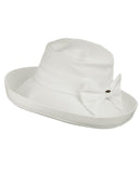 NYFASHION101 Women's Summer Packable Bow Accent Foldable Brim Beach Sun Hat