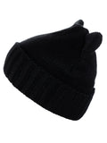 D&Y Women's Cute Top Cat Ears Cuffed Warm Knit Beanie Hat Skull Cap