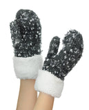 NYfashion101 Exclusive Women's Confetti Knit Winter Warm Cuff Mittens
