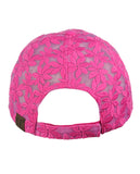 C.C Women's Floral Lace Panel Vented Adjustable Precurved Baseball Cap Hat