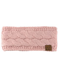 C.C Soft Stretch Winter Warm Cable Knit Fuzzy Lined Ear Warmer Headband