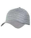 C.C Paper Straw Weaved Panel Precurved Suede Feel Brim Baseball Cap Hat
