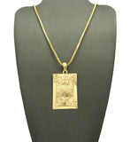 Polished Poker King Of Hearts Pendant w/ 24" Necklace in Gold-Tone