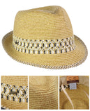 NYFASHION101 Multicolored Weaved Band and Trim Stingy Trilby Fedora Hat