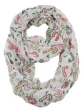 D&Y Christmas Theme Sheer Loop Infinity Scarf