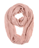Soft Warm Chunky Cable Knit Infinity Loop Scarf