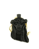 Wooden Jesus Face Pendant with Chain Necklace