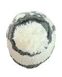 NYfashion101 Two Tone Handmade Love Knitted Short Pom Pom Beanie Hat