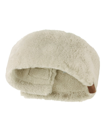 C.C Women's Soft Faux Fur Feel Sherpa Lined Ear Warmer Headband Headwrap