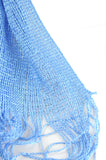 NYFASHION101 Fashionable Sparkly Glitter Thread Lightweight Tassel Scarf, Turquoise