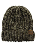 C.C Unisex Chenille Soft Warm Stretchy Thick Cuffed Knit Beanie Cap Hat
