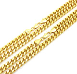 Hip-Hop Style 6mm 24" & 30'' Box Cuban Chain Necklace Set, Gold-Tone