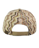 C.C Multicolored Paper Straw Weaved Adjustable Precurved Baseball Cap Hat
