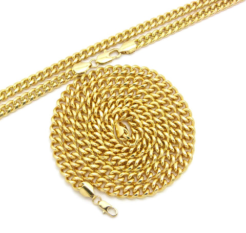 Hip-Hop Style Rapper's 8 mm 30" & 36" Cuban Chain Necklace Set, Gold-Tone