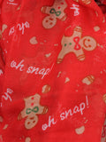 D&Y Christmas Theme Sheer Loop Infinity Scarf