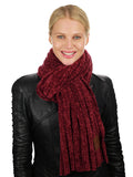 C.C Women's Ultra Soft Chenille Ribbed Thick Warm Knit Shawl Wrap Scarf