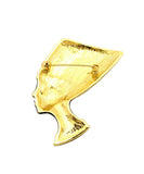 Polished Gold-Tone Egyptian Pendant Brooch Pin