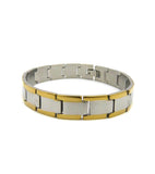 Men's Stainless Steel Link Bracelet w/ Foldover Clasp