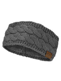 C.C Soft Stretch Winter Warm Cable Knit Fuzzy Lined Ear Warmer Headband