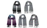D&Y Unisex Classic Softer Than Cashmere Chevron Fringe End Scarf