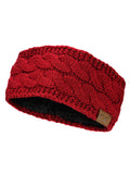 C.C Soft Stretch Winter Warm Cable Knit Fuzzy Lined Ear Warmer Headband