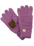 C.C. Kids' Children's Cable Knit Warm Anti-Slip Touchscreen Texting Gloves