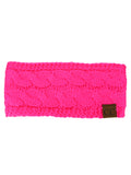 C.C Soft Stretch Winter Warm Cable Knit Fuzzy Lined Ear Warmer Headband