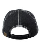 C.C Unisex Denim Adjustable Velcro Strap Low Profile Baseball Cap Hat