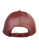 NYFASHION101 Soft PU Leather Perforated Precurved Baseball Cap