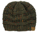 C.C Unisex Colorful Confetti Soft Stretch Cable Knit Beanie Skull Cap