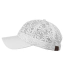 C.C Women's Floral Lace Panel Vented Adjustable Precurved Baseball Cap Hat