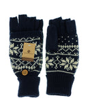 NYfashion101 Exclusive Snowflake Pattern Convertible Flip Cuff Mittens