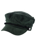 D&Y Solid Corduroy With Rope Detailed Fisherman Cabbie Newsboy Cap