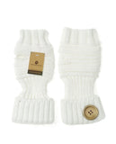 NYfashion101 Exclusive Women's Fingerless Short Arm Warmer w/ Button Accent
