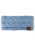 C.C Soft Stretch Winter Warm Cable Knit Fuzzy Lined Ear Warmer Headband