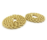 Unisex Hip Hop/Rap Style 7mm 24" & 30" Rope Chain Necklace Set in Gold-Tone