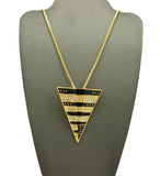 Striped Paper Airplane Pendant with Chain Necklace