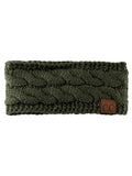 C.C Soft Stretch Winter Warm Cable Knit Fuzzy Lined Ear Warmer Headband