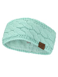 C.C Soft Stretch Winter Warm Cable Knit Fuzzy Lined Ear Warmer Headband