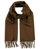 D&Y Unisex Classic Softer Than Cashmere Plain Fringe End Scarf