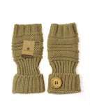 NYfashion101 Exclusive Women's Fingerless Short Arm Warmer w/ Button Accent