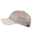 C.C Multicolored Paper Straw Weaved Adjustable Precurved Baseball Cap Hat