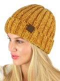 C.C Unisex Chenille Soft Warm Stretchy Thick Cuffed Knit Beanie Cap Hat