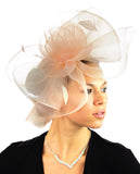 NYFASHION101 Elegant Formal Curlicue Center Sinamay Fascinator Headband