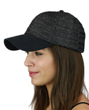 C.C Paper Straw Weaved Panel Precurved Suede Feel Brim Baseball Cap Hat