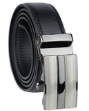 Eurosport Men's Leather Slim Cut-To-Fit Ratchet Dress Belt with Automatic Buckle, DH66