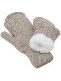 D&Y Women's Soft Cozy and Warm Fuzzy Lining Two Tone Mittens